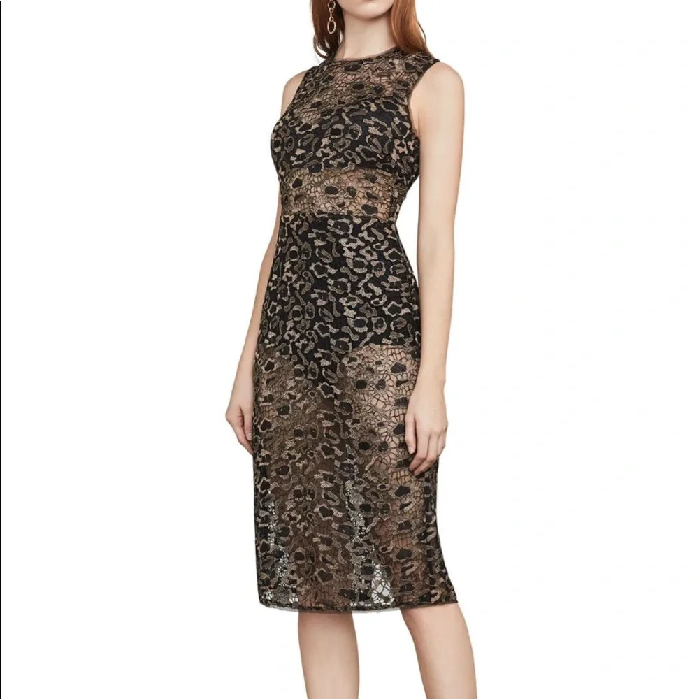 BCBG MaxAzria Women's Riley Woven Metallic Dress Size 4 - Picture 1 of 9